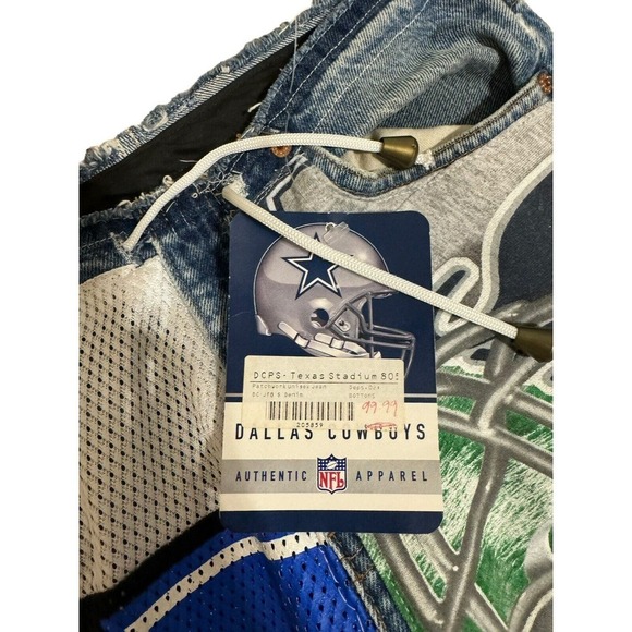 Vintage Dallas Cowboys Authentic DeepThree Levi's Jersey Patchwork Jeans NWT - Picture 2 of 13